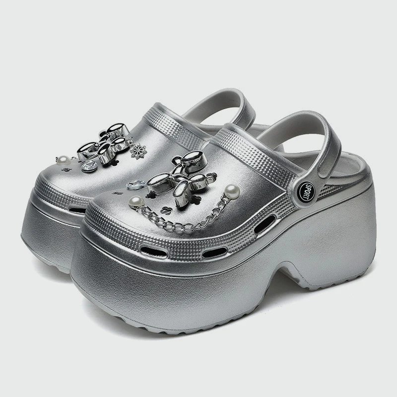 Gardening Tools For Women - Nuevas Sandalias de Plataforma Plateadas para