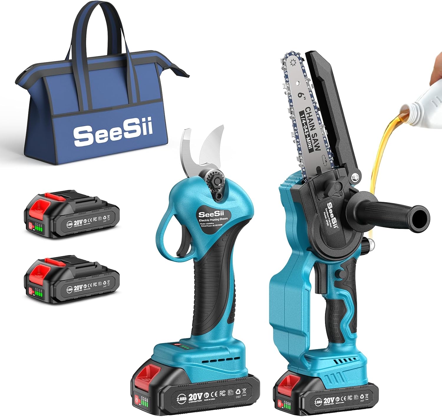 SEESII Combo Inalámbrico 2 en  - Gardening Tools To Cut Branches reseña y precio