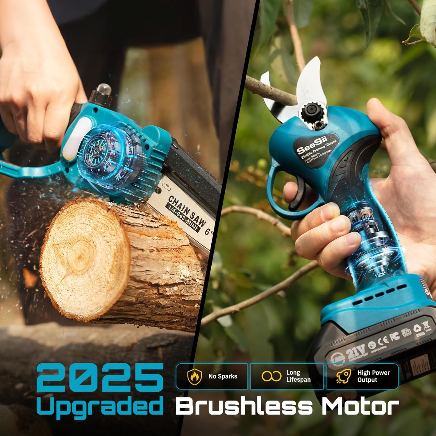 SEESII Combo Inalámbrico 2 en  - Gardening Tools To Cut Branches reseña y precio