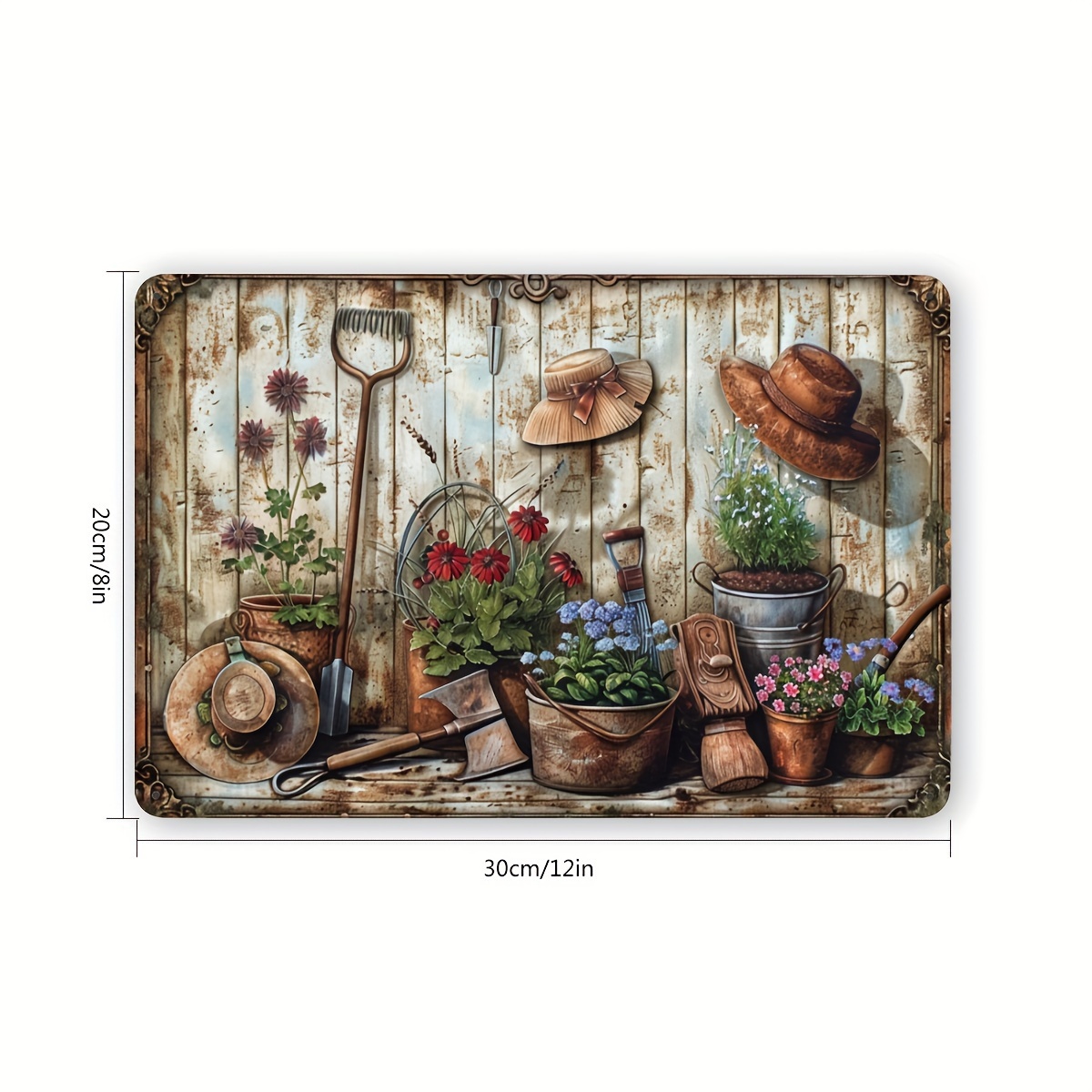 Letrero Decorativo de Metal co - Gardening Tools Vintage reseña y precio