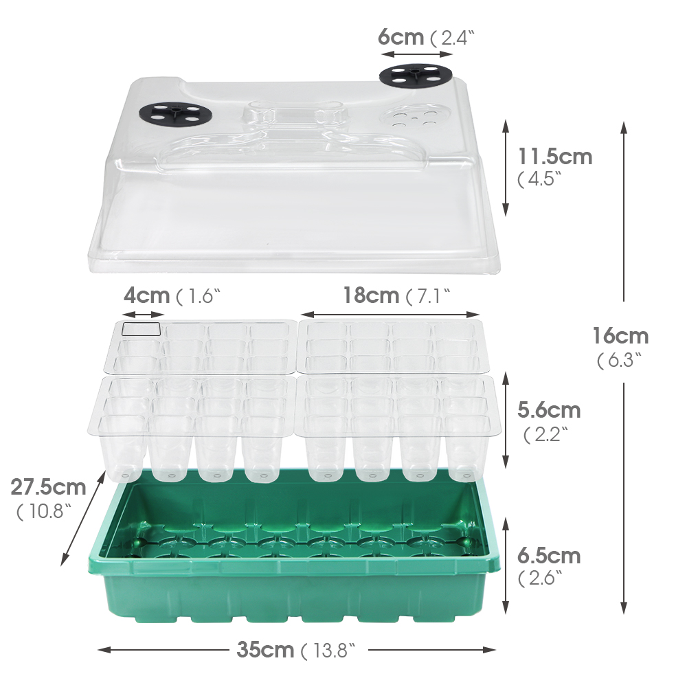 Caja de plántulas cálidas, est - Gardening Tools Box reseña y precio