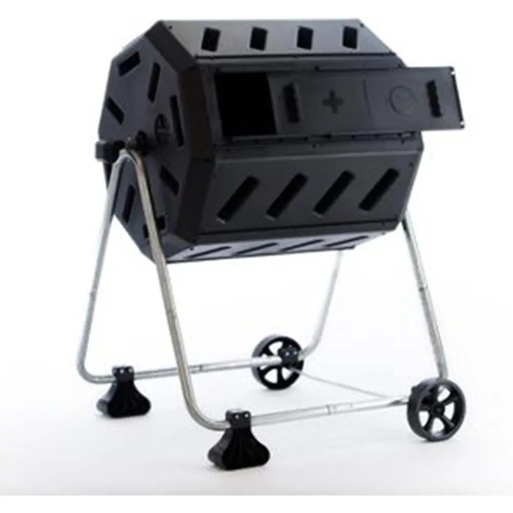 Compostador giratorio de doble - Compost Bin reseña y precio