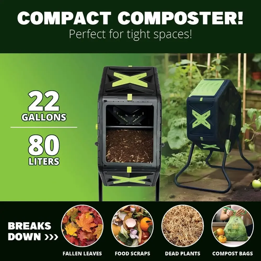 Compostador Giratorio para Ext - Compost Bin reseña y precio