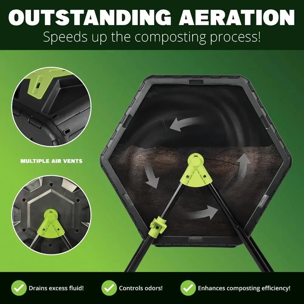 Compostador Giratorio para Ext - Compost Bin reseña y precio
