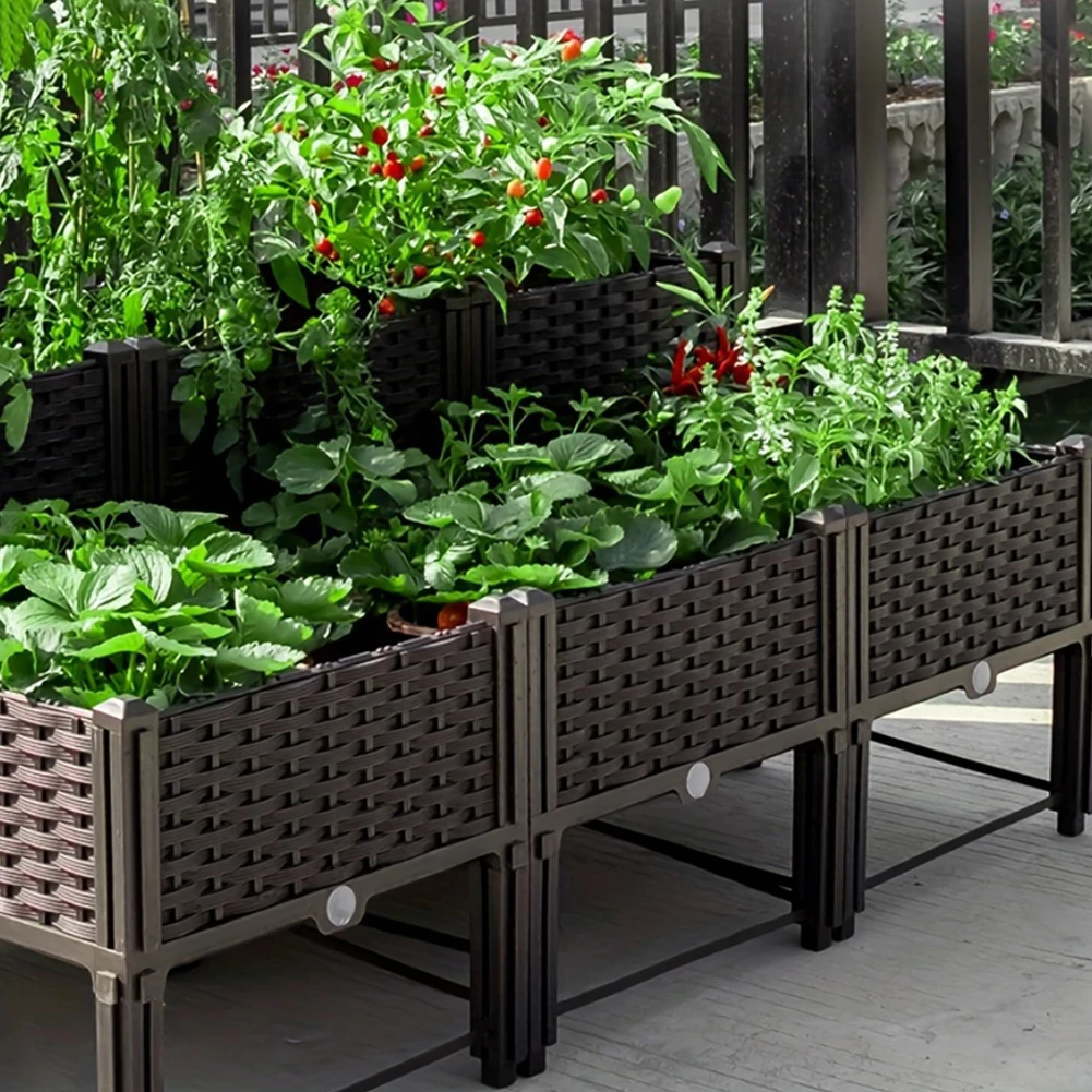 Cama de jardín de gran capacid - Gardening Tools Box reseña y precio