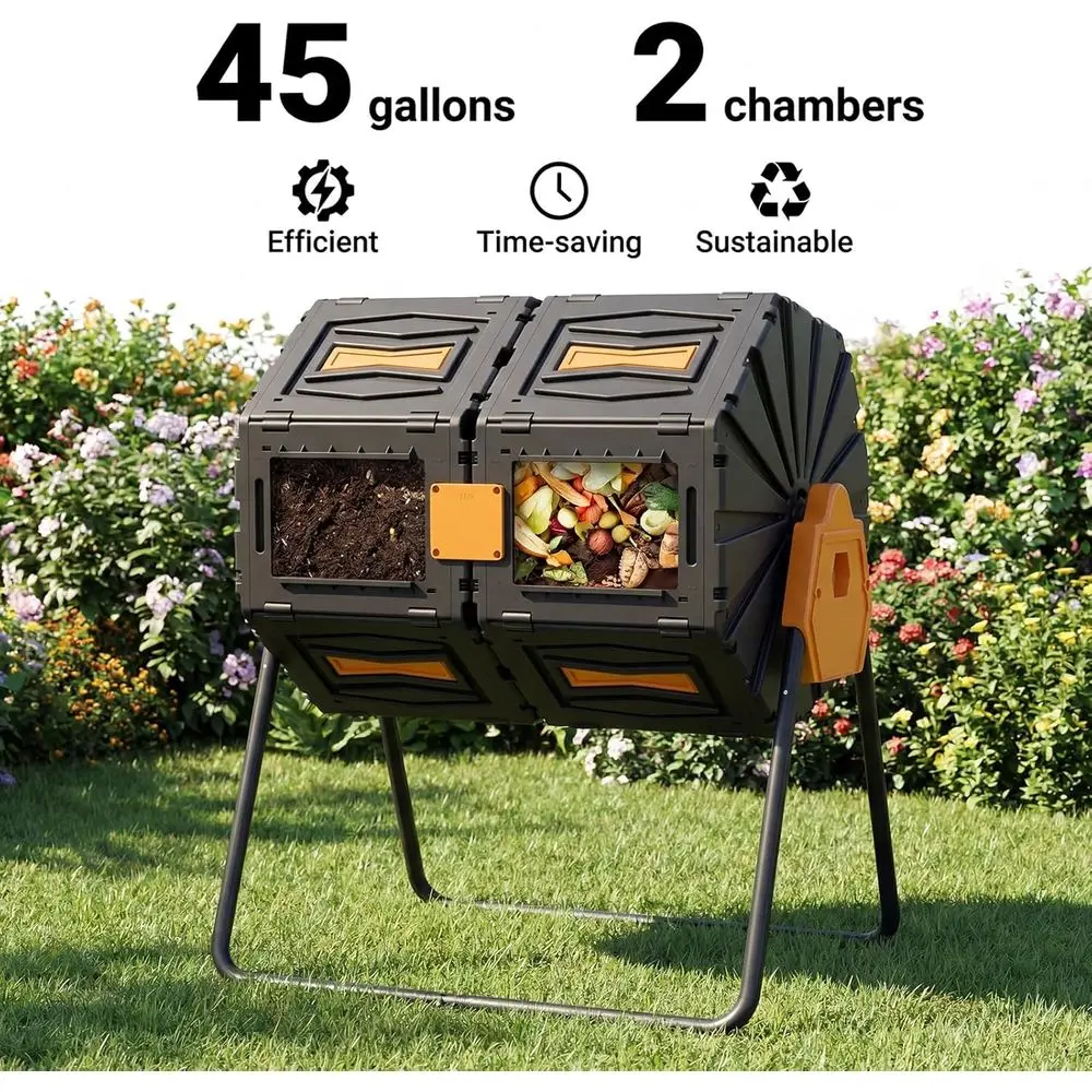 Compostador de Doble Cámara de - Compost Bin reseña y precio