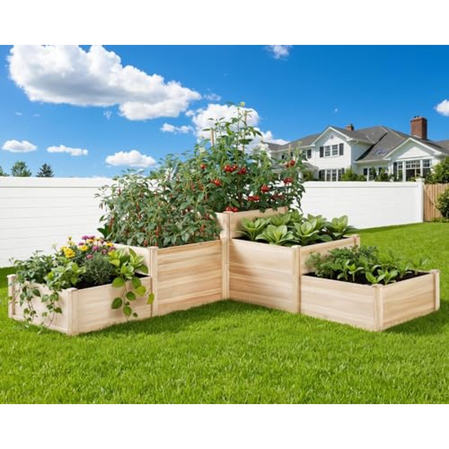 Jardinera Elevada de 3 Niveles - Gardening Tools Box reseña y precio