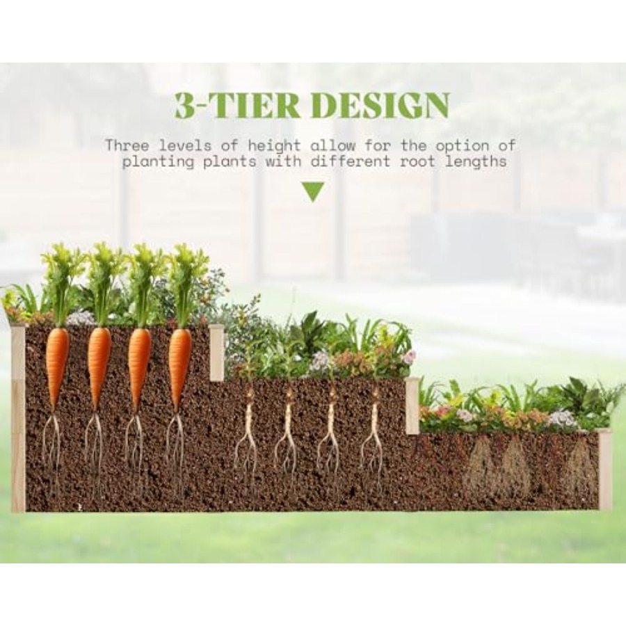 Jardinera Elevada de 3 Niveles - Gardening Tools Box reseña y precio