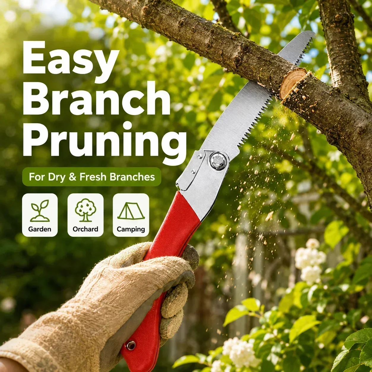 Sierra de podar plegable de 21 - Gardening Tools To Cut Branches reseña y precio
